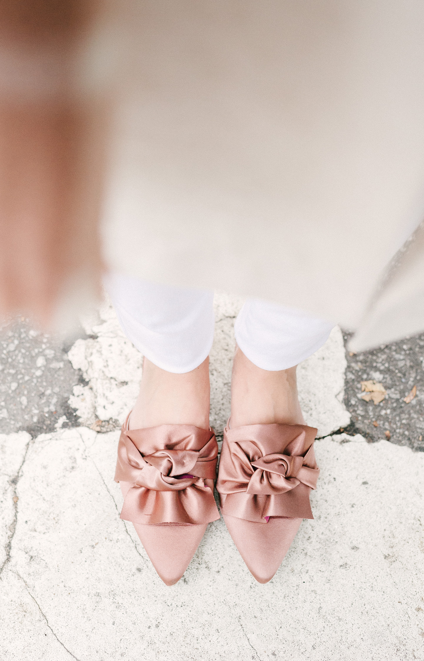 Satin Rose Bow Flats | COLOR by K