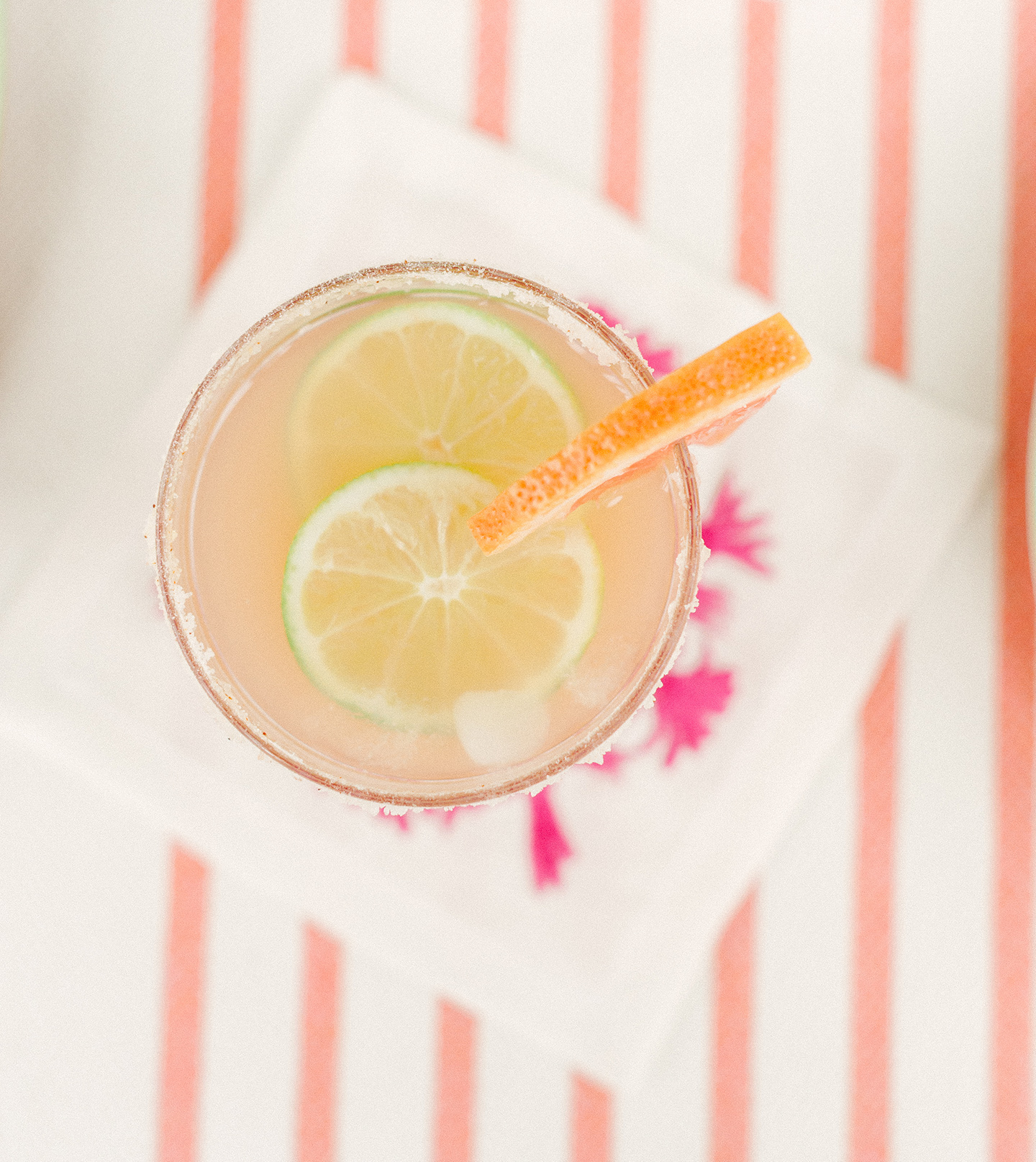 Margarita + Embroidered Napkin