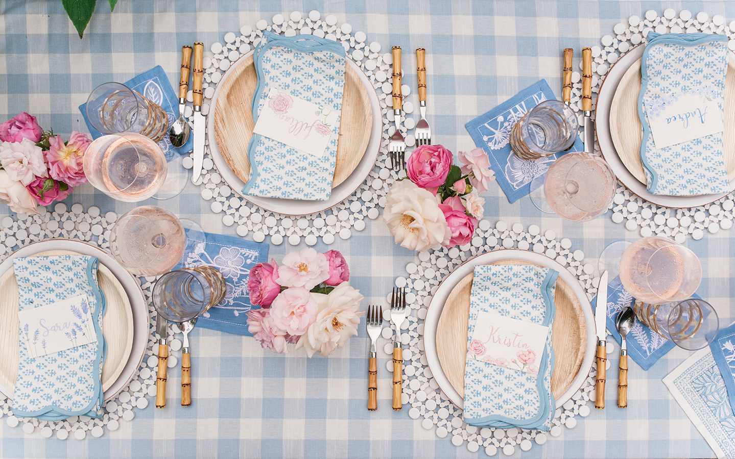 Block Print Thanksgiving Tablescape - Darling Down South