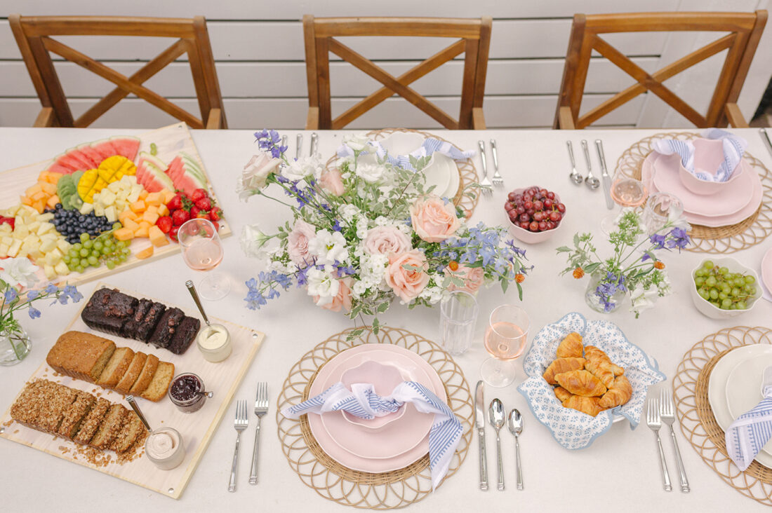 Kate Spade Tabletop | Blush Pink + Cream Scalloped Place Setting
