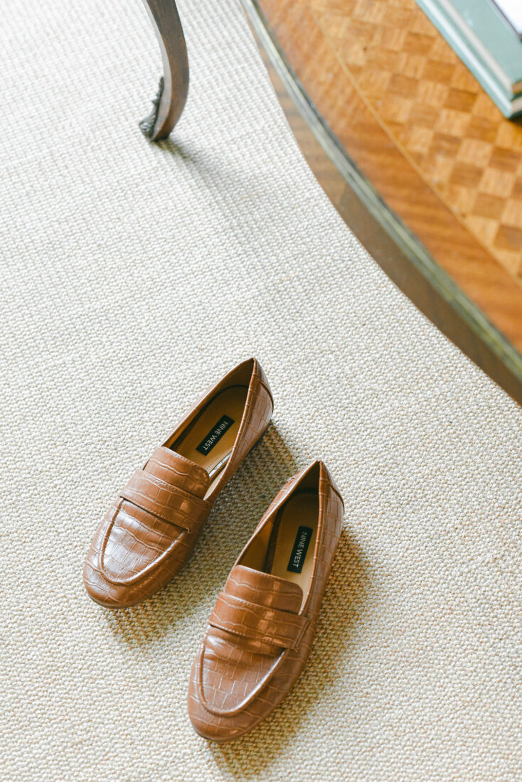 Cognac Leather Loafers for Fall