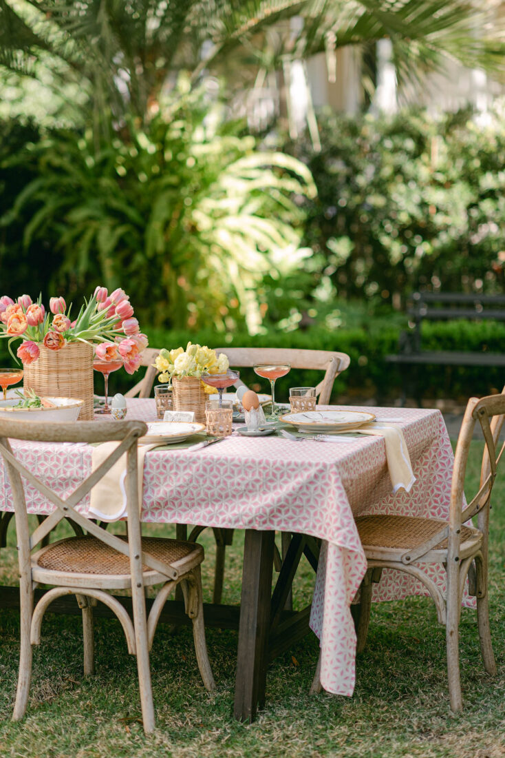 Pink + Yellow Easter Tablescape