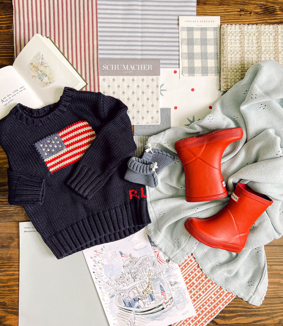 Baby Boy Nursery Color Scheme | Red, White + Blue Vintage Americana 